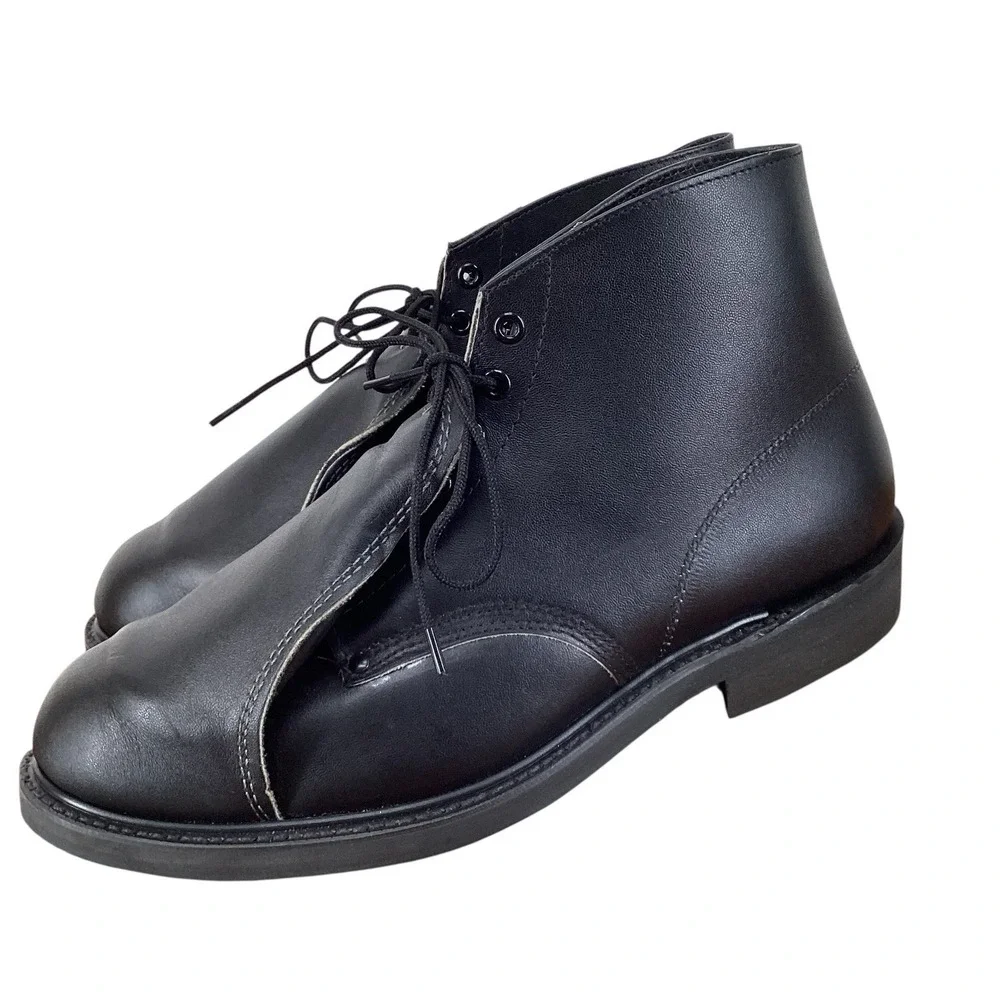 Lehigh‎ Black Leather Chukka Safety Toe Work Boots Shoes USA Made Sz  10 EEE